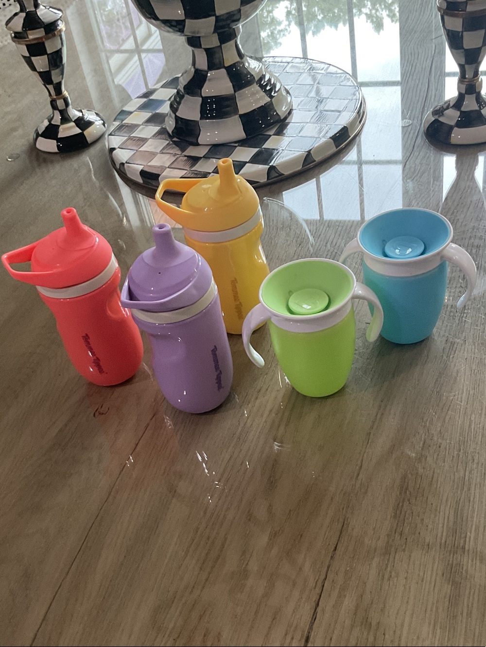 Toddler No-Spill Training Cup Set - Multi Color set of 5